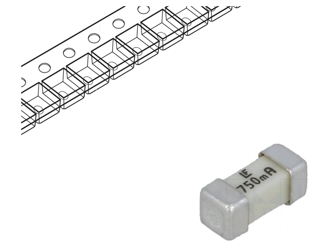 Zekering: smeltveiligheid; super snel; 750mA; 125VAC; 125V; 125VDC Zekering: smeltveiligheid; super snel; 750mA; 125VAC; 125V; 125VDC
